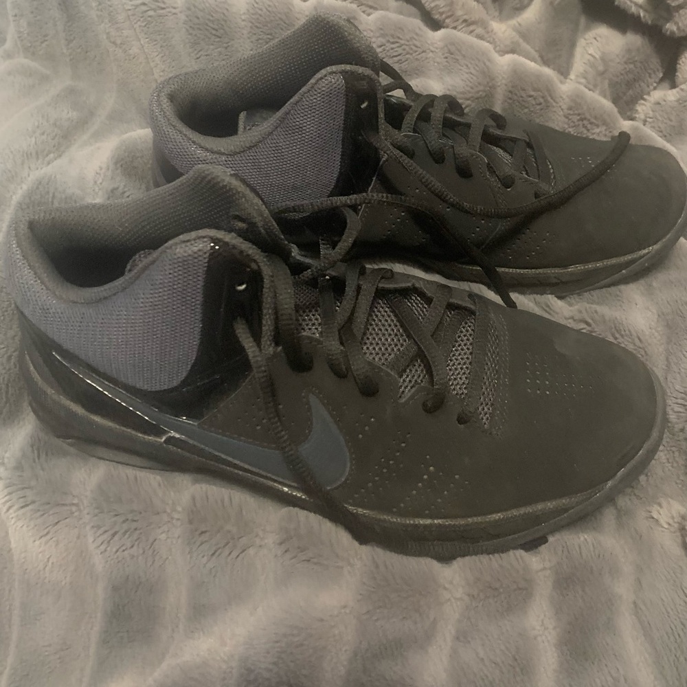 Nike Black and Gray Sneakers with Cushioned Midsole